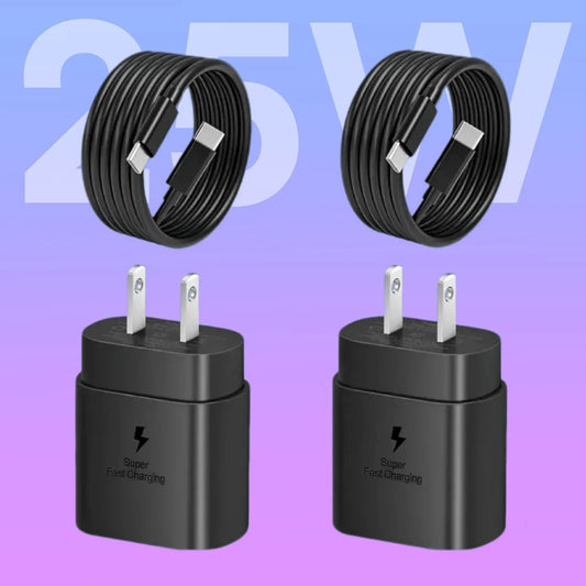 25W USB-C Fast Charger for Samsung Galaxy S24 Series [2 Pack]